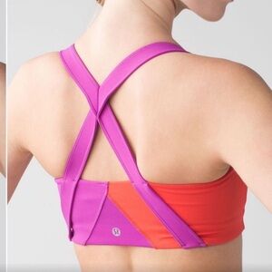 lululemon athletica Women's Pink and Red Sports Bra